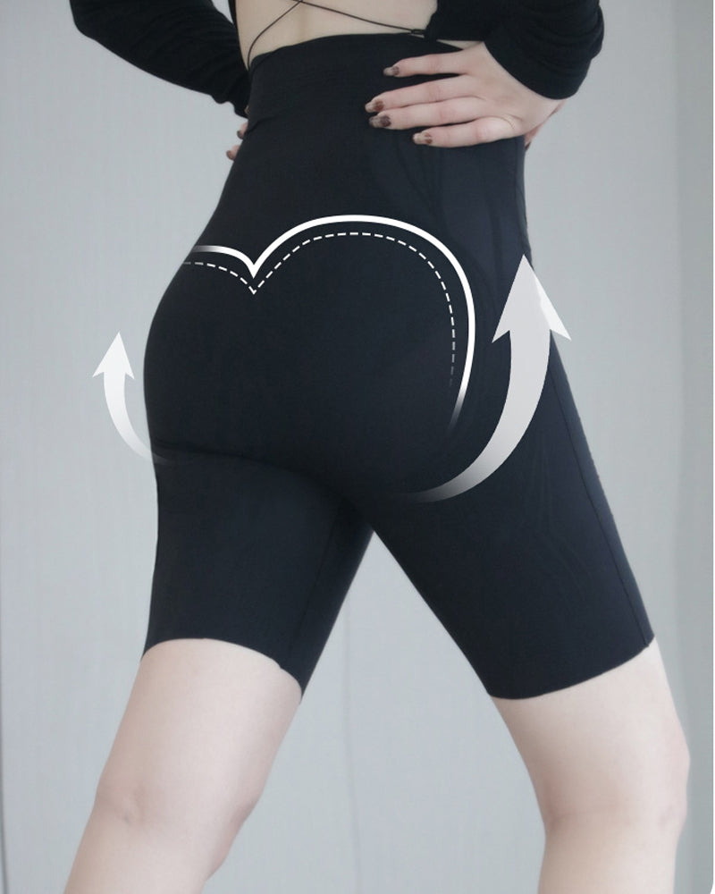 Flüssige Spurlose Hohe Taille Shaping Shorts Bauchweg Shapewear