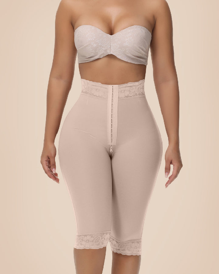 Shapshe® Damen Mittel Knielänge Spitzen Bauchweg Po Lift Shapewear Shorts