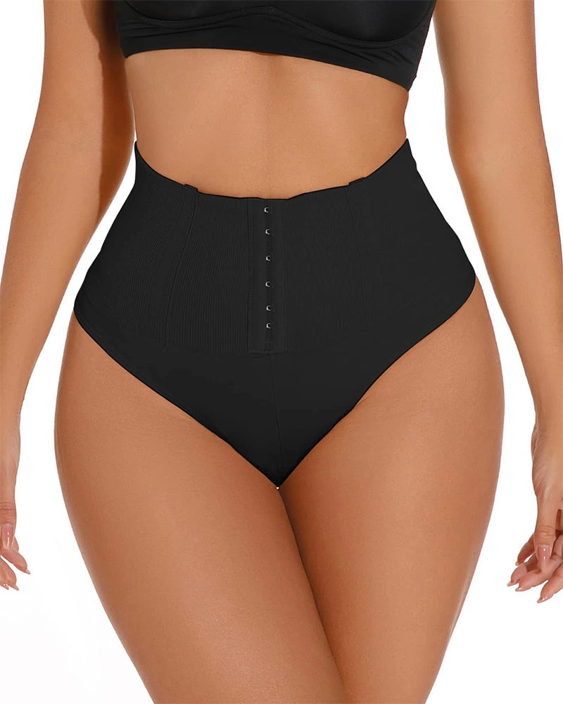 Hoher Taille Nahtlose Einreihige Shaping Tanga Bauchweg Shapewear