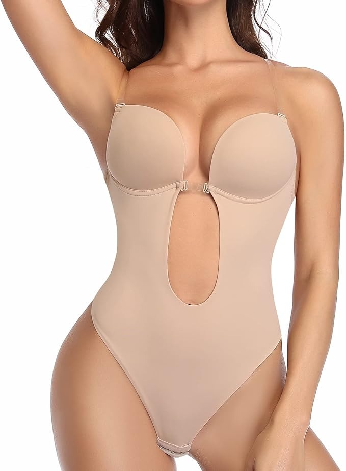 Shapewear Übergröße Rückenfrei BH Körperformer Nahtlos Offener Schritt