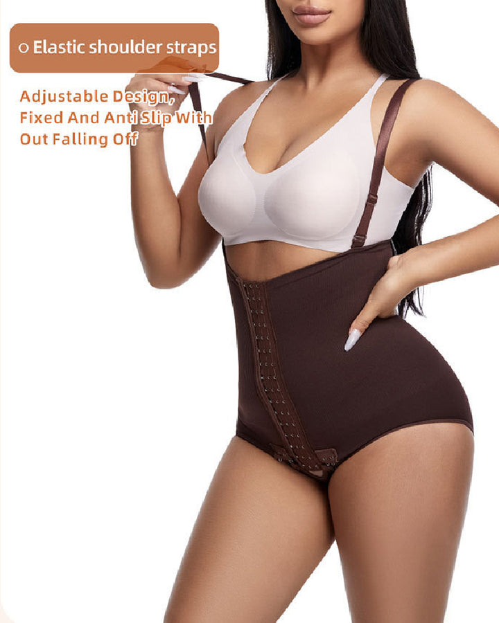 Damen Bauchkontrolle Verstellbare Schnalle Offene Brust Shapewear