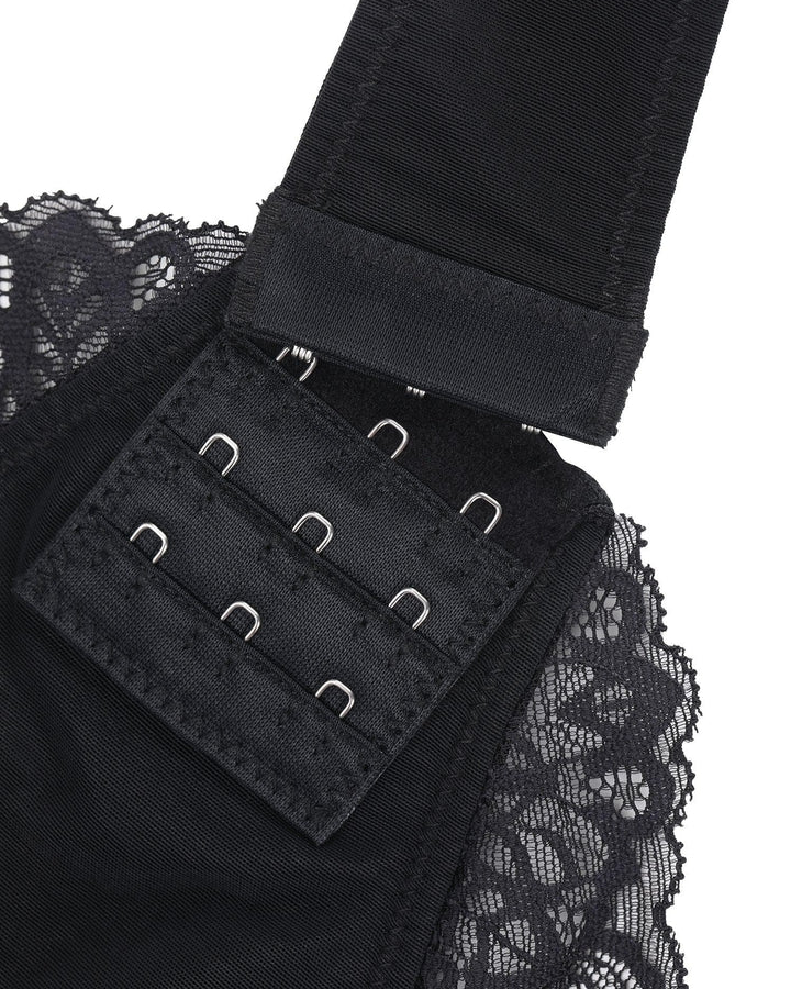 Sexy Spitzen Tanga Body mit V Ausschnitt Rückenfrei mit Bauchkontrolle