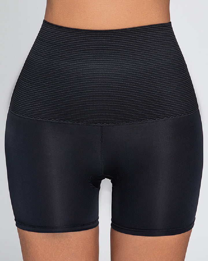 Damen Hohe Taille Mieder Bauchweg Po-Lifter Shapewear Shorts