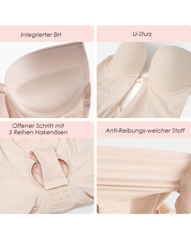 Shapshe® Bauchweg Rückenfreier Shapewear V-Ausschnitt Bodysuit Mit BH
