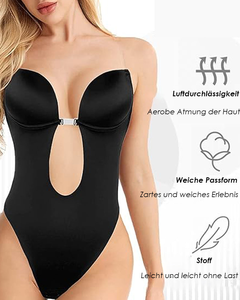 Shapewear Übergröße Rückenfrei BH Körperformer Nahtlos Offener Schritt
