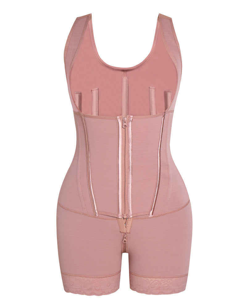 Shapshe® Hohe Kompressions-Shapewear mit Reißverschluss vorne und mittlerem Oberschenkel