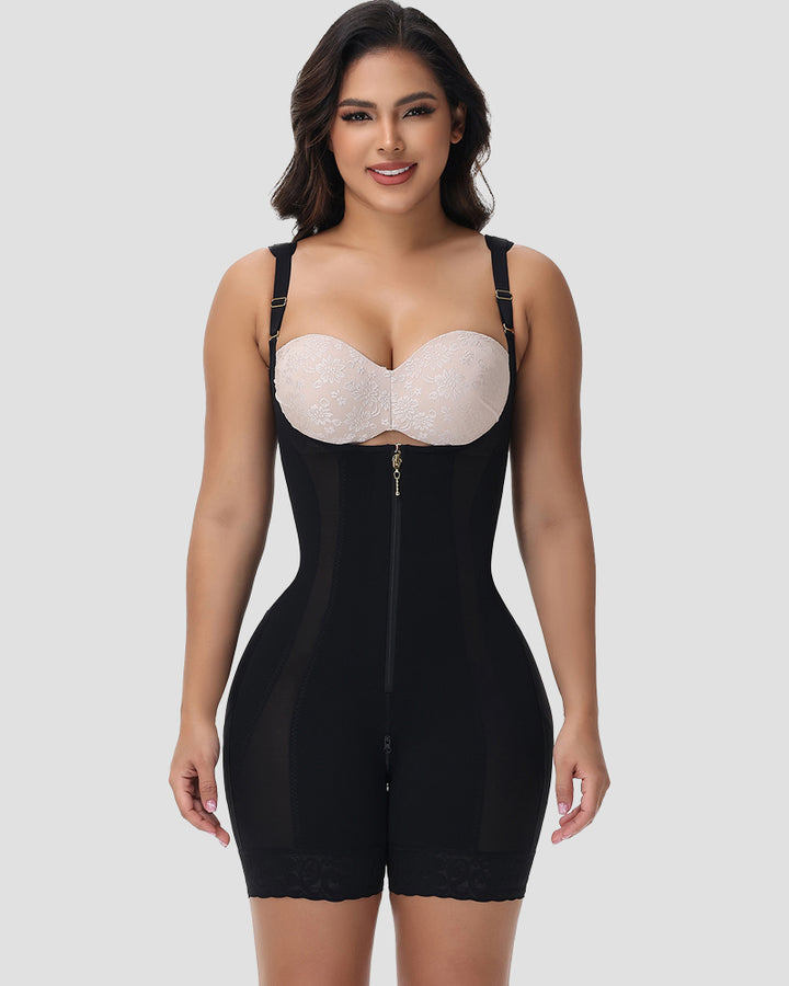 Shapshe® Faja Bauchkontrolle Offener Brustbereich Schultergurte