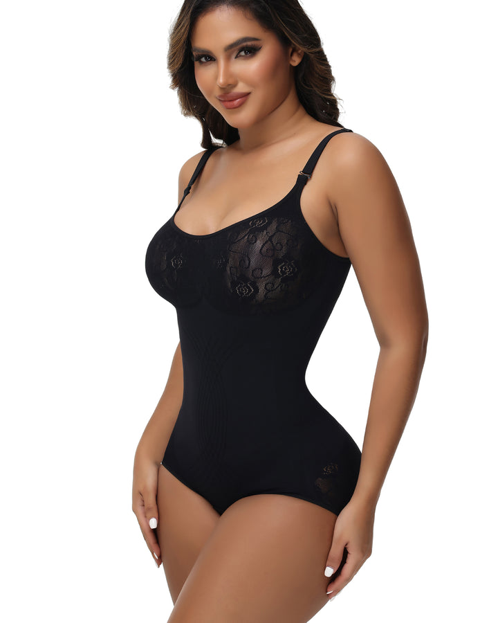 Shapshe® Sexy Nahtloser Jacquard Bodysuit Bauchweg Shapewear