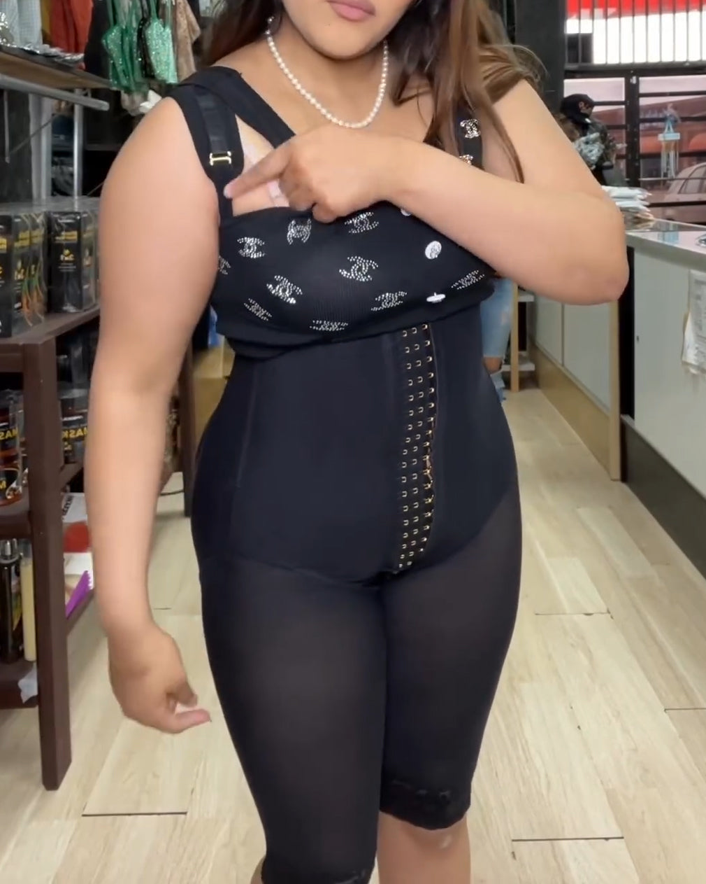 Shapshe® Bauchweg Shapewear mit Netz und Oberschenkel Former nach Operation