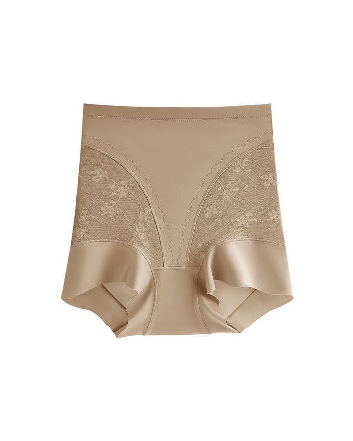 Damen Antibakterielle Seide Spitze Bauchformung Höschen