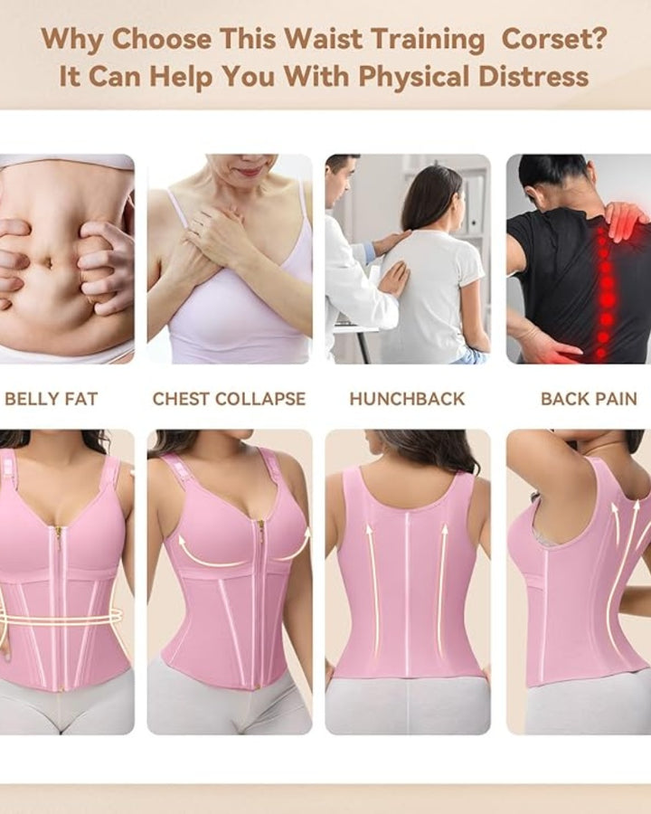 Shapshe® Fajas Colombianas Leopard Taillentrainer Weste mit BH