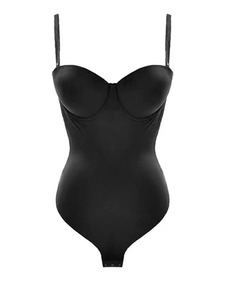 Damen Sexy Rückenfreier Einteiliger Bodysuit Mit integriertem Push Up BH