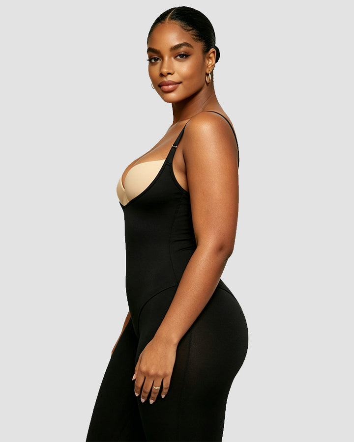 Shapshe® Nahtloser Bodyshaper Jumpsuit mit offenem Brustbereich