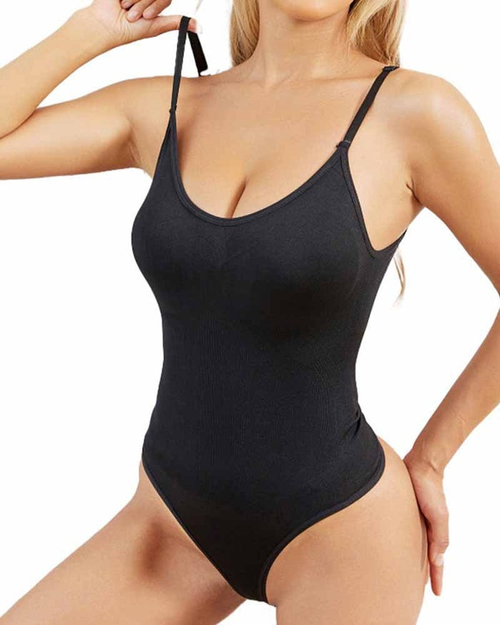 Shapshe® Nahtlose Bauchweg Rundhals Tanga Tanktop Body Shaper Bodysuits
