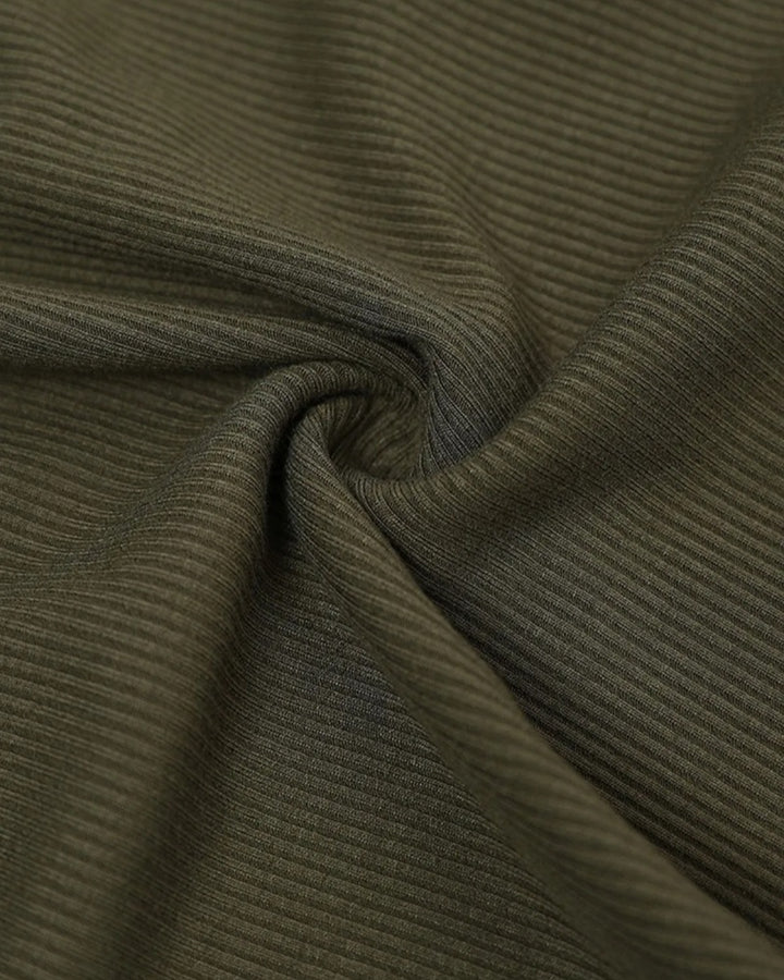 Gerippte Weste Rundhalsausschnitt mit Brustpolster Padded Tops