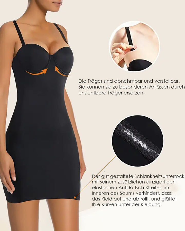 Trägerloses Bauchweg Bodycon Shapewear Kleid mit Eingebautem BH