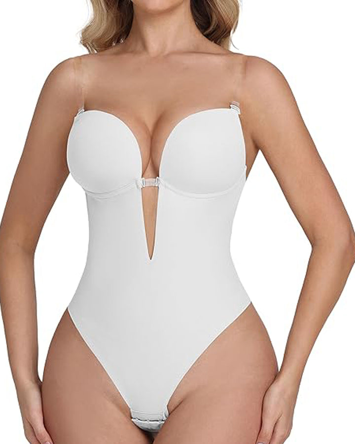 Shapshe® Plunge Rückenfreier Bodysuit Nahtloser BH Tanga Shapewear