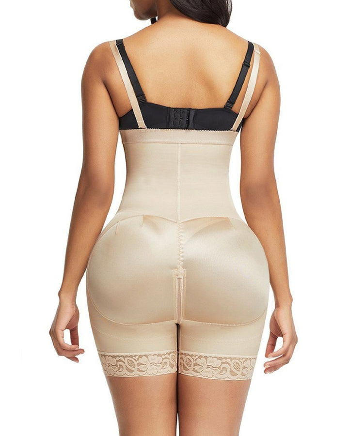 Abnehmbare Träger Reißverschluss Body Shaper Offene Brust Shapewear