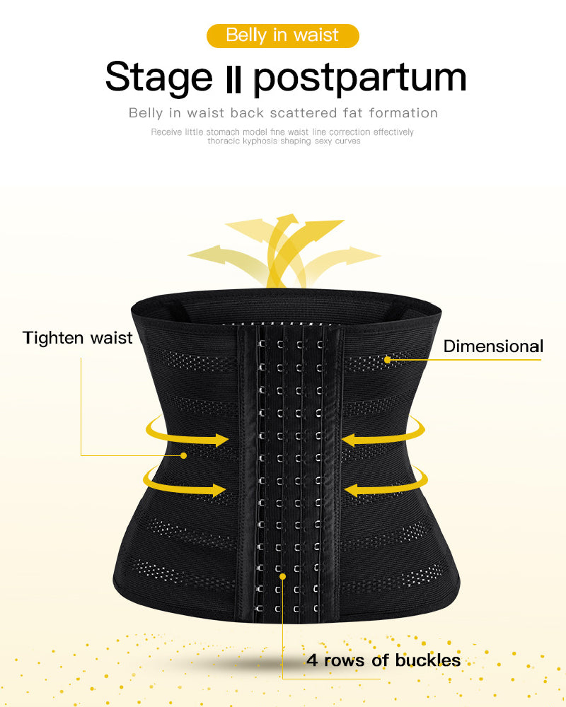 Atmungsaktiver Verstellbarer Taillentrainer Postpartum Bauchweg Gürtel