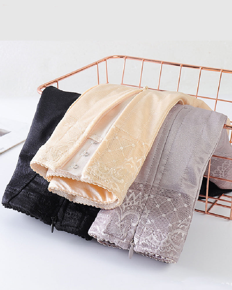 Hohe Taille Reißverschluss Mieder Shapewear Po-Lift Slip