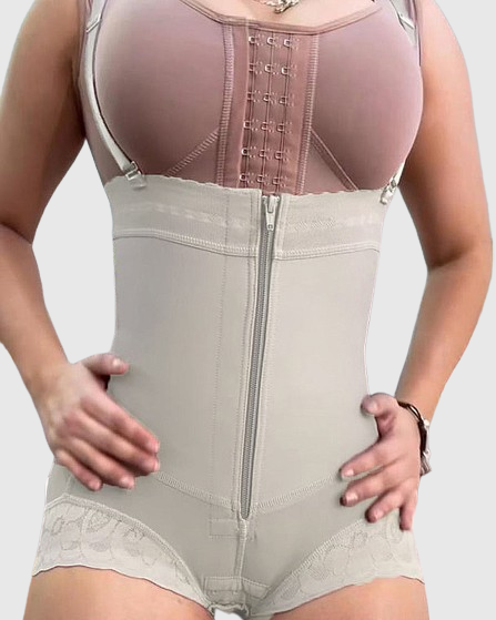 Shapshe® Damen Fajas Shapewear Shorts mit hoher Taille und Reißverschluss