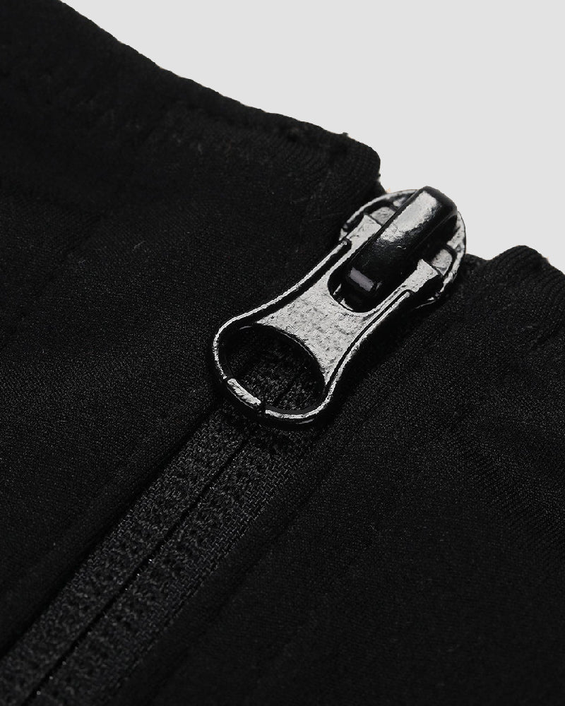 Shapshe® Hohe Taille 2-in-1 Reißverschluss Leggings Bauchweg Sporthose