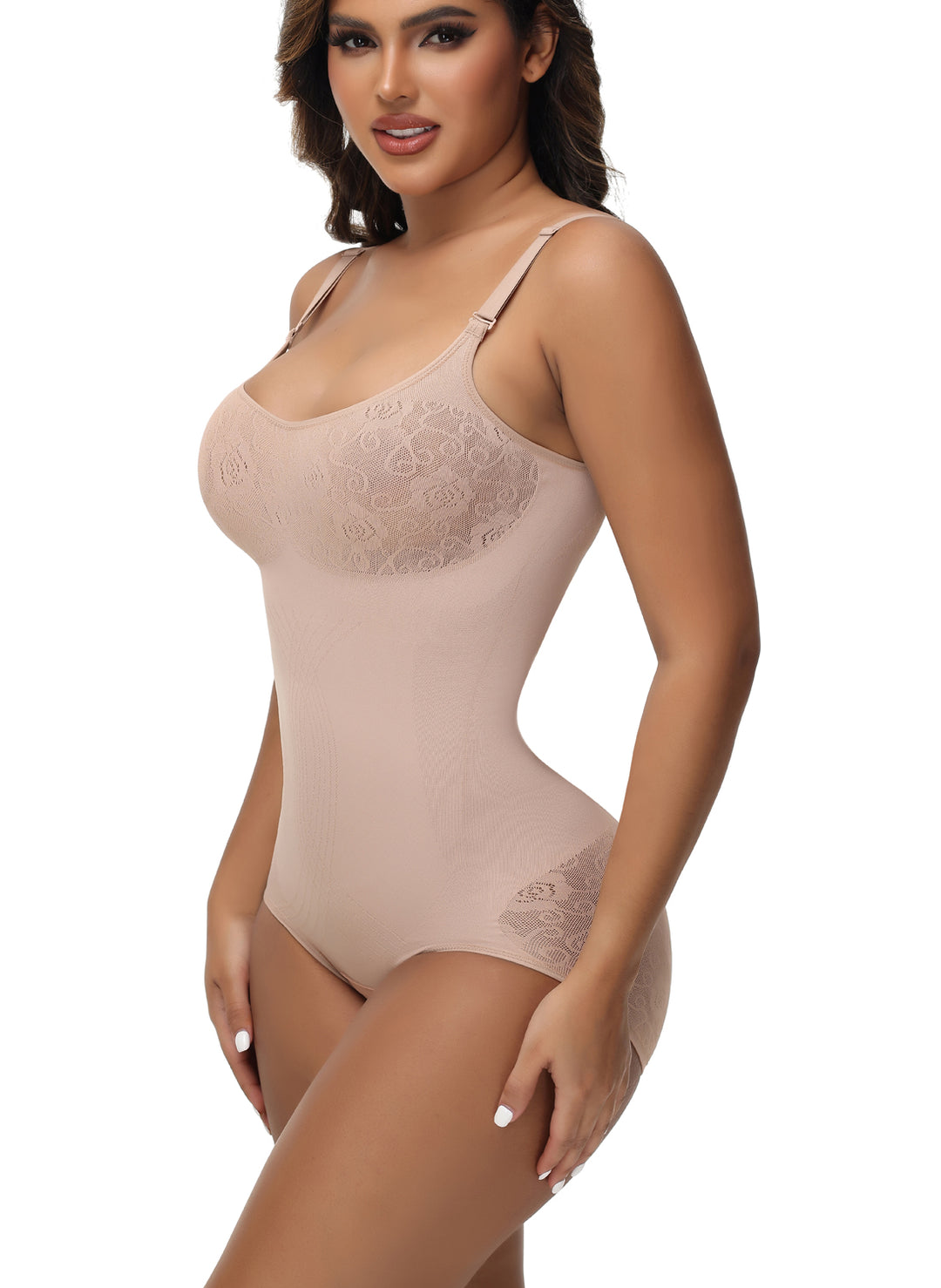 Shapshe® Sexy Nahtloser Jacquard Bodysuit Bauchweg Shapewear