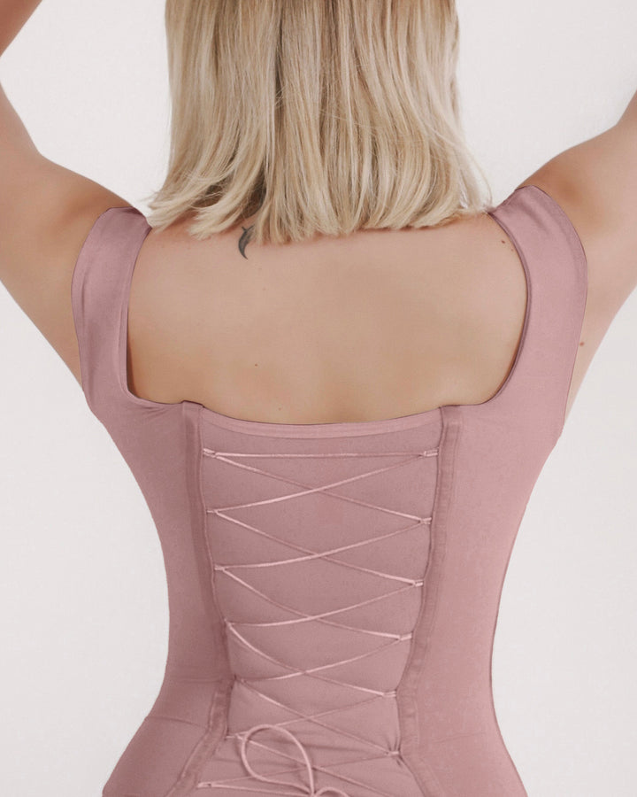 Shapshe® Damen Sexy Rücken Schnürung Nahtloser Bauchkontrolle Bodysuit