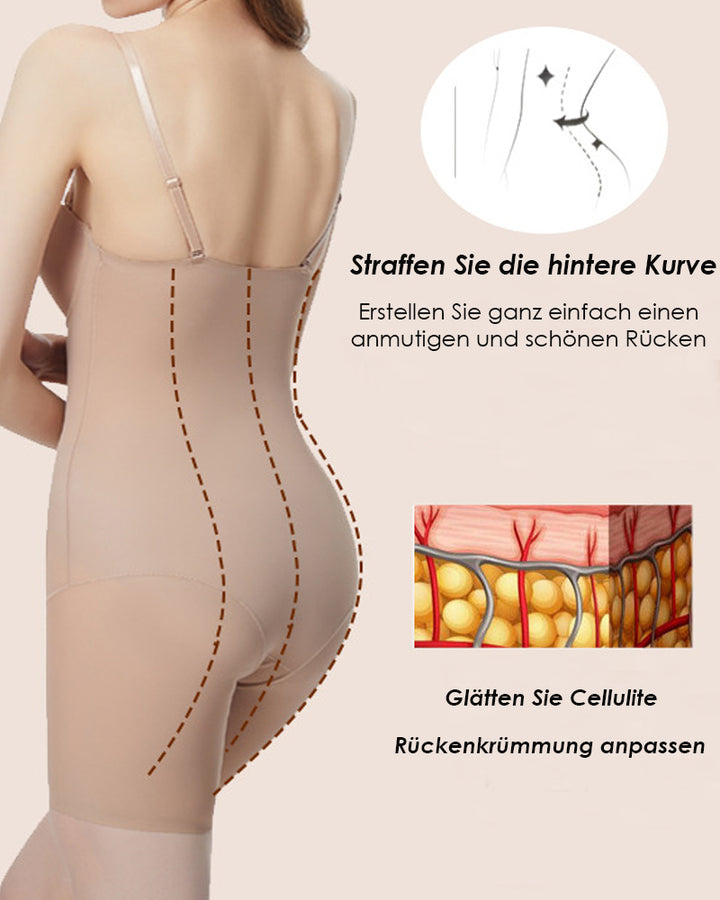 Nahtloses Halblangen Beinen Trägerloses Shapewear Bequeme Bauchkontrolle Bodysuits mit BH