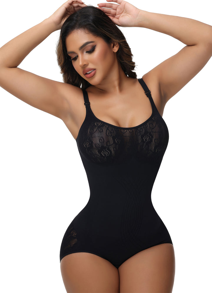 Shapshe® Sexy Nahtloser Jacquard Bodysuit Bauchweg Shapewear