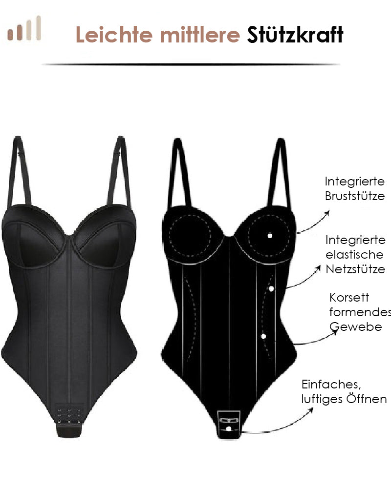 Shapshe® Damen Korsett Tanga Bauchkontrolle Po Lift Bodysuit mit Bügel BH