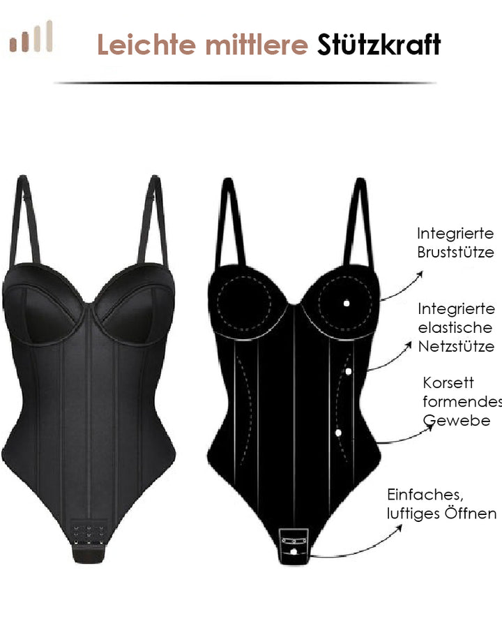 Shapshe® Damen Korsett Tanga Bauchkontrolle Po Lift Bodysuit mit Bügel BH