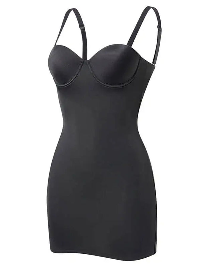 Trägerloses Bauchweg Bodycon Shapewear Kleid mit Eingebautem BH