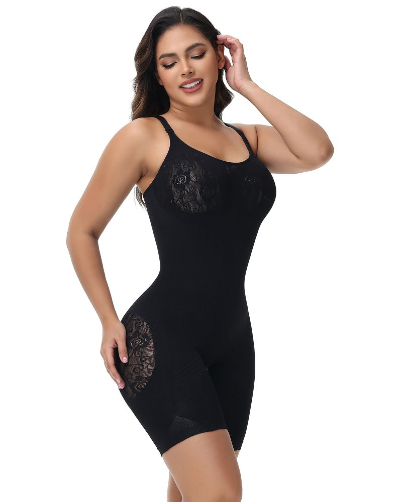 Shapshe® Rose Jacquard Oberschenkel Schlanker Bauchweg Bodysuit