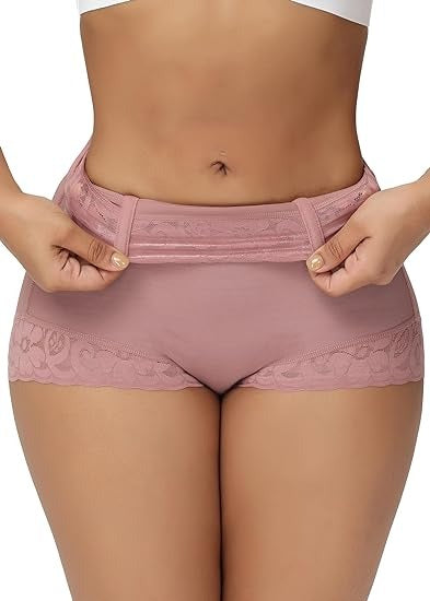 Shapshe® Klassischer Damen Körperformer mit Spitze Po-Lifter Bauchweg Unterwäsche Höschen Glättungs Slip