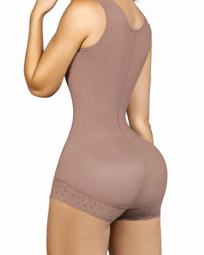 Shapshe® Damen Haken Ösen Brustunterstützung Shapewear Bauchweg Bodysuit