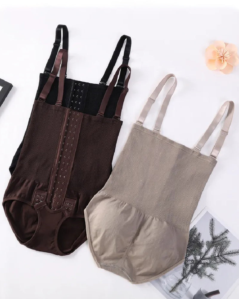 Damen Bauchkontrolle Verstellbare Schnalle Offene Brust Shapewear