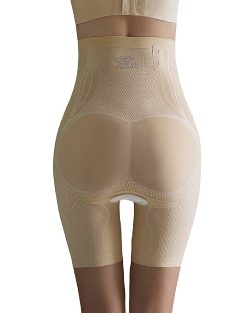 Flüssige Spurlose Hohe Taille Shaping Shorts Bauchweg Shapewear
