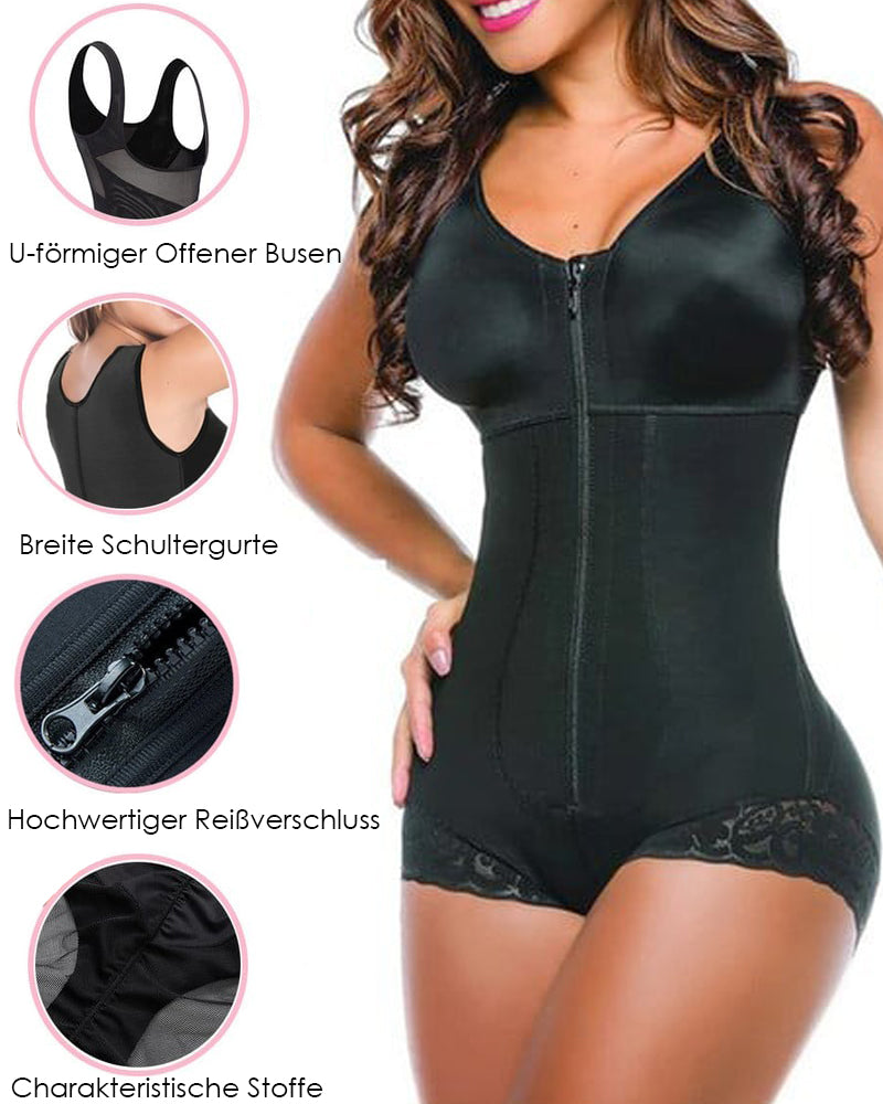 Shapshe® Damen-Ganzkörper-Shapewear PostpartumTummy Control Shaper Schlankheits-Fajas mit Reißverschluss