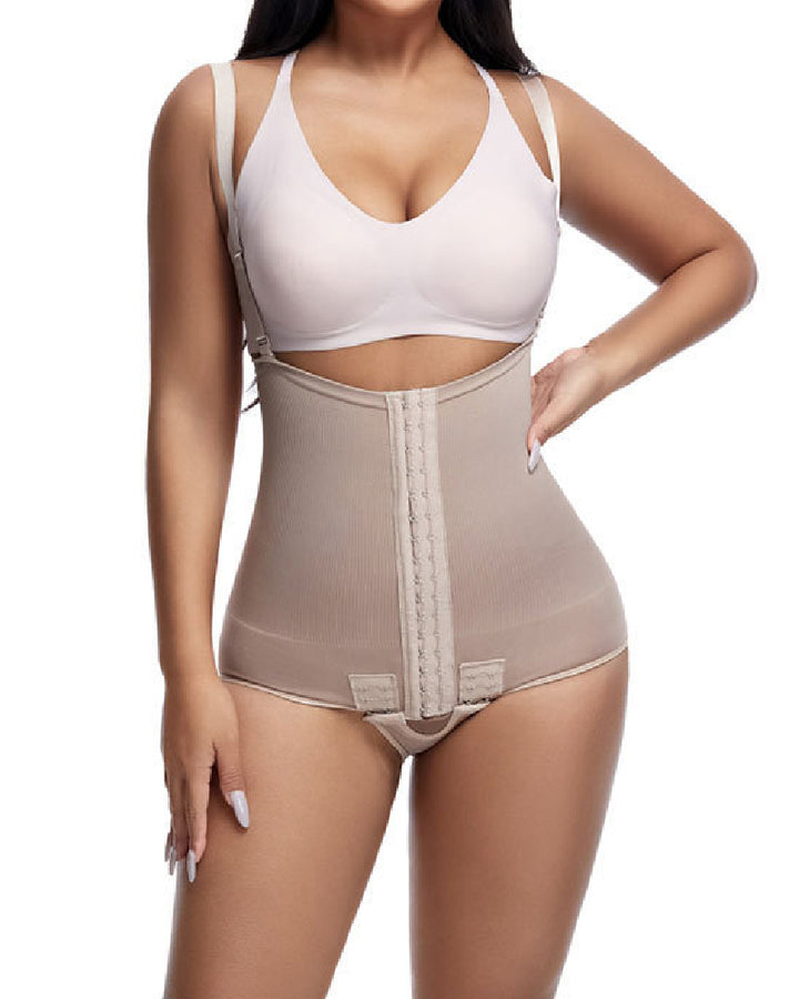 Damen Bauchkontrolle Verstellbare Schnalle Offene Brust Shapewear