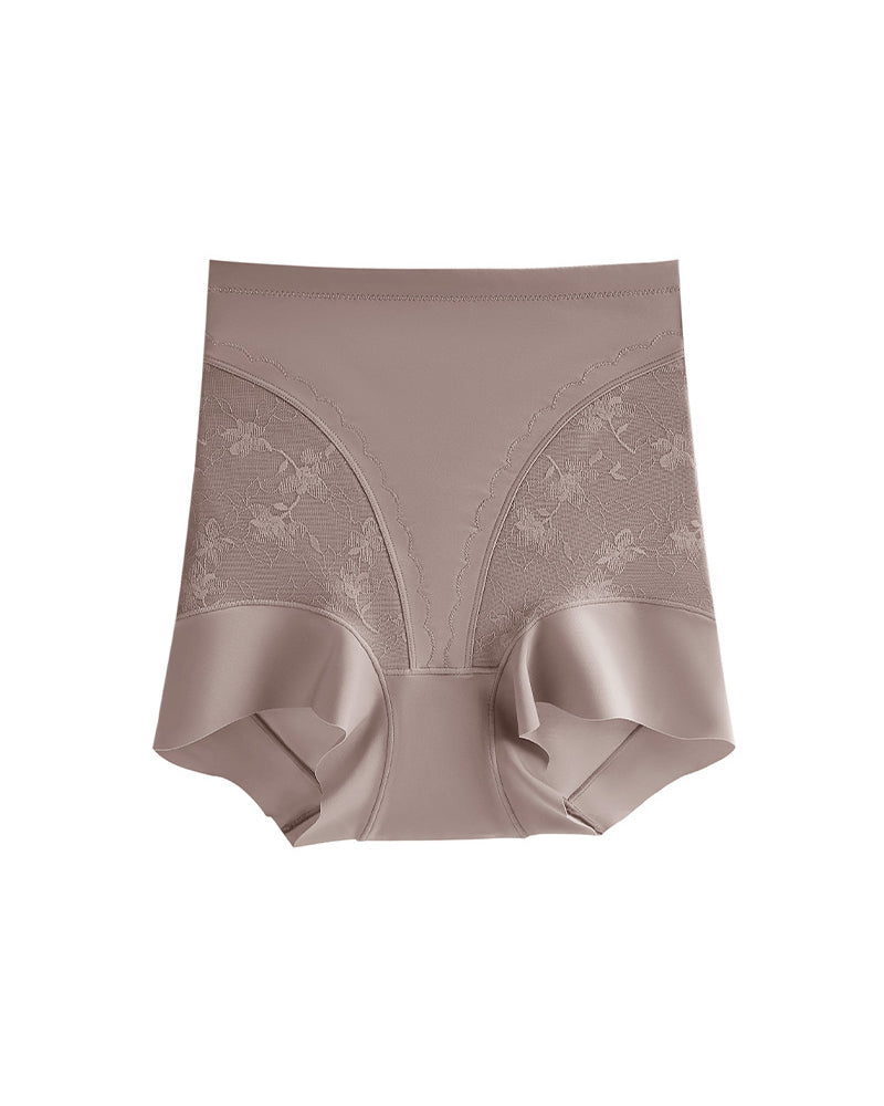 Damen Antibakterielle Seide Spitze Bauchformung Höschen