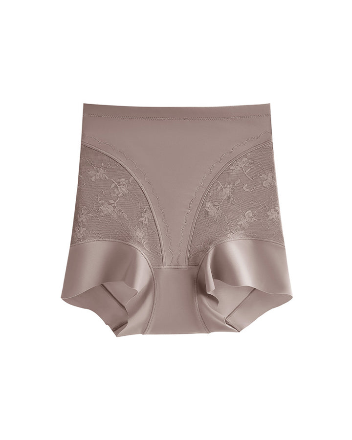 Damen Antibakterielle Seide Spitze Bauchformung Höschen