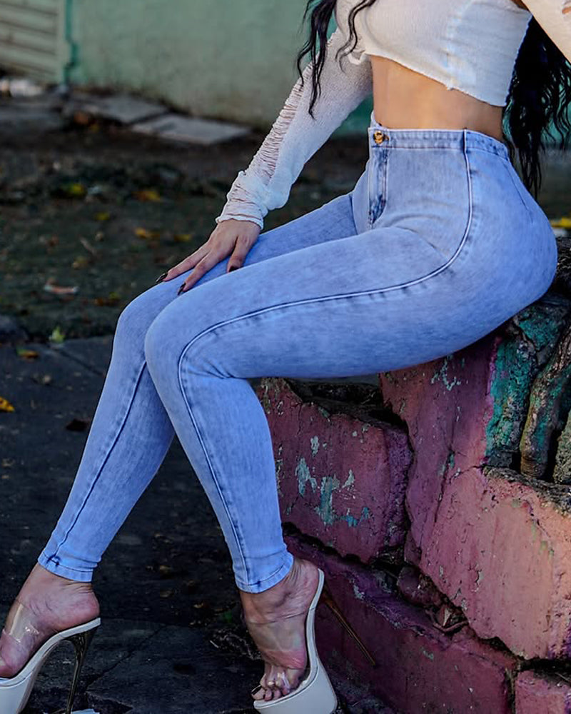Shapshe® Jeans mit Hip Lift Rücken und Schnürung für Kurvige Frauen