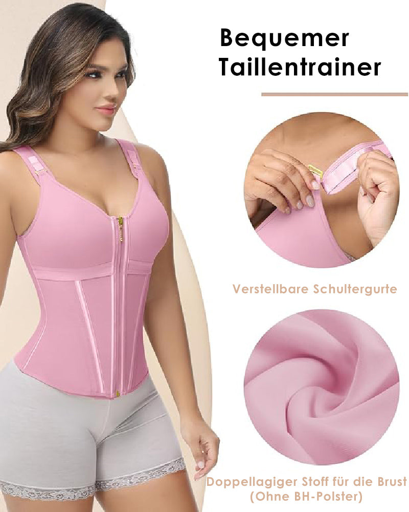 Shapshe® Damen Latex Korsett Bauchkontrolle Body Shaper Weste mit BH