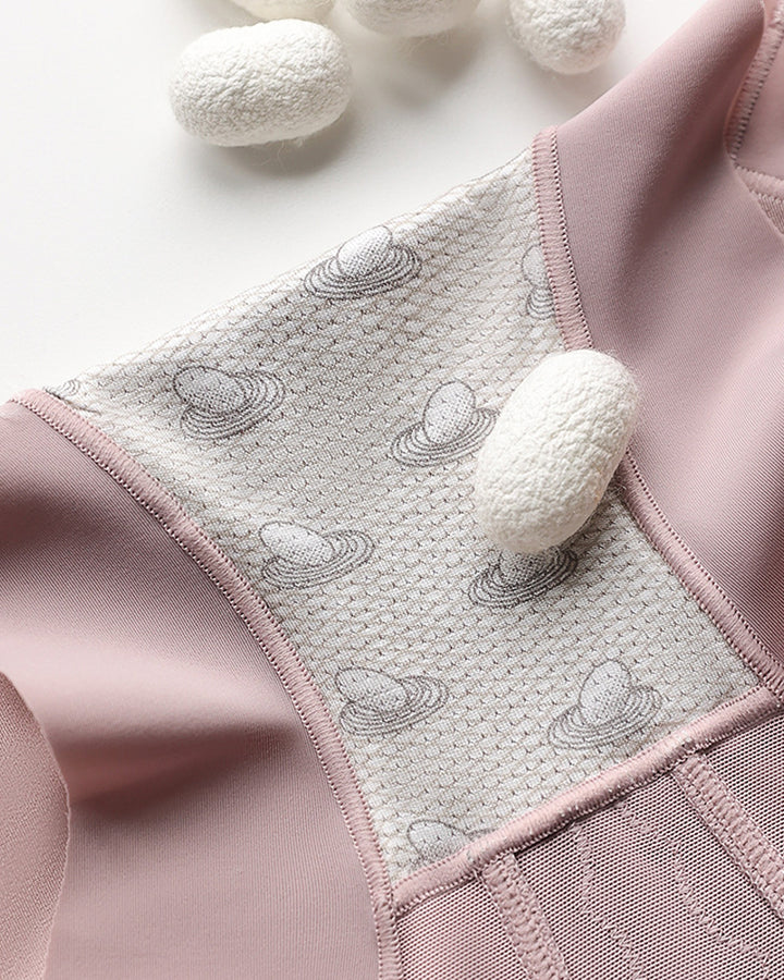 Damen Antibakterielle Seide Spitze Bauchformung Höschen