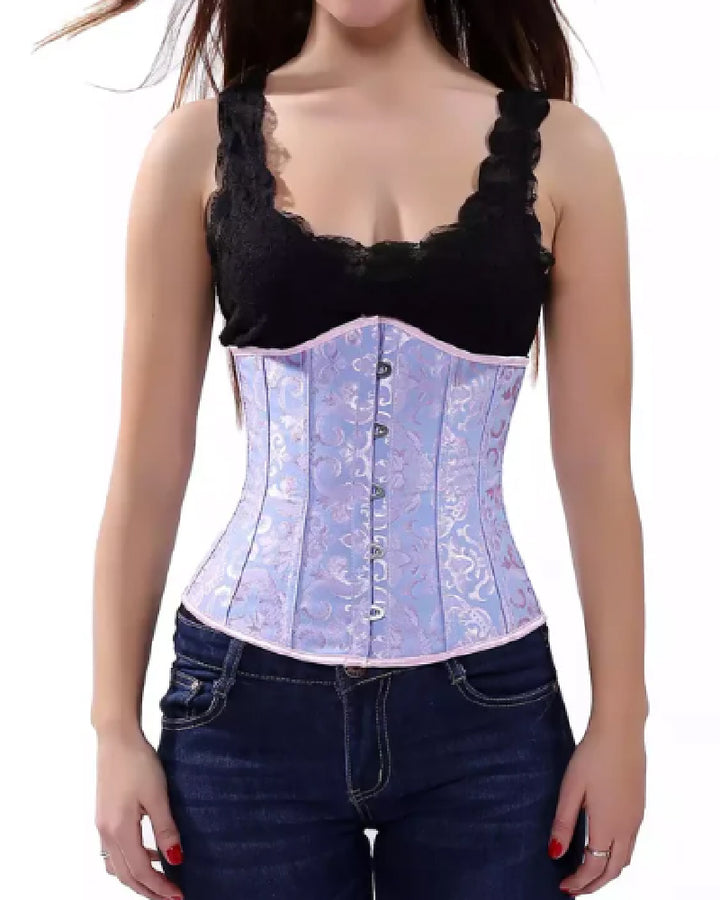 Vintage Schnürung Unterbrust Korsett Bauchweg Trägerlos Bustier Große Größen