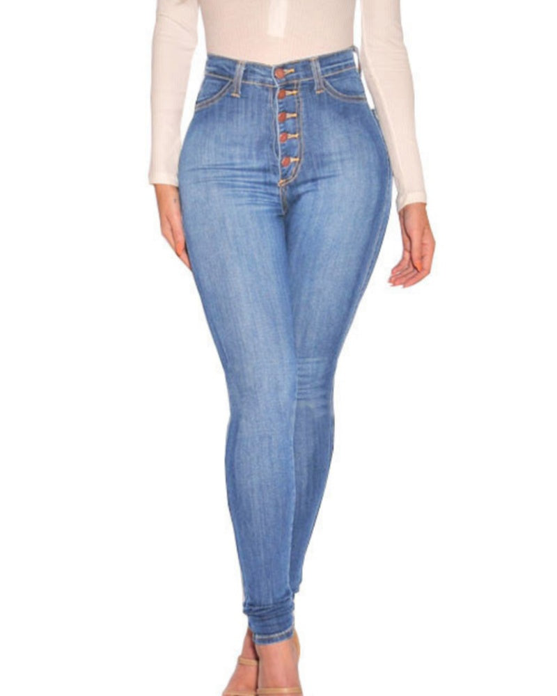 Po Lifting Skinny Jeans mit Hoher Taille für Damen