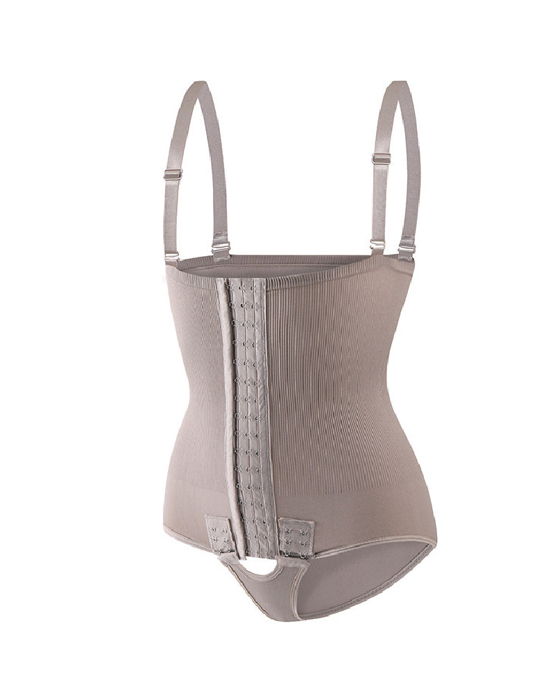 Damen Bauchkontrolle Verstellbare Schnalle Offene Brust Shapewear