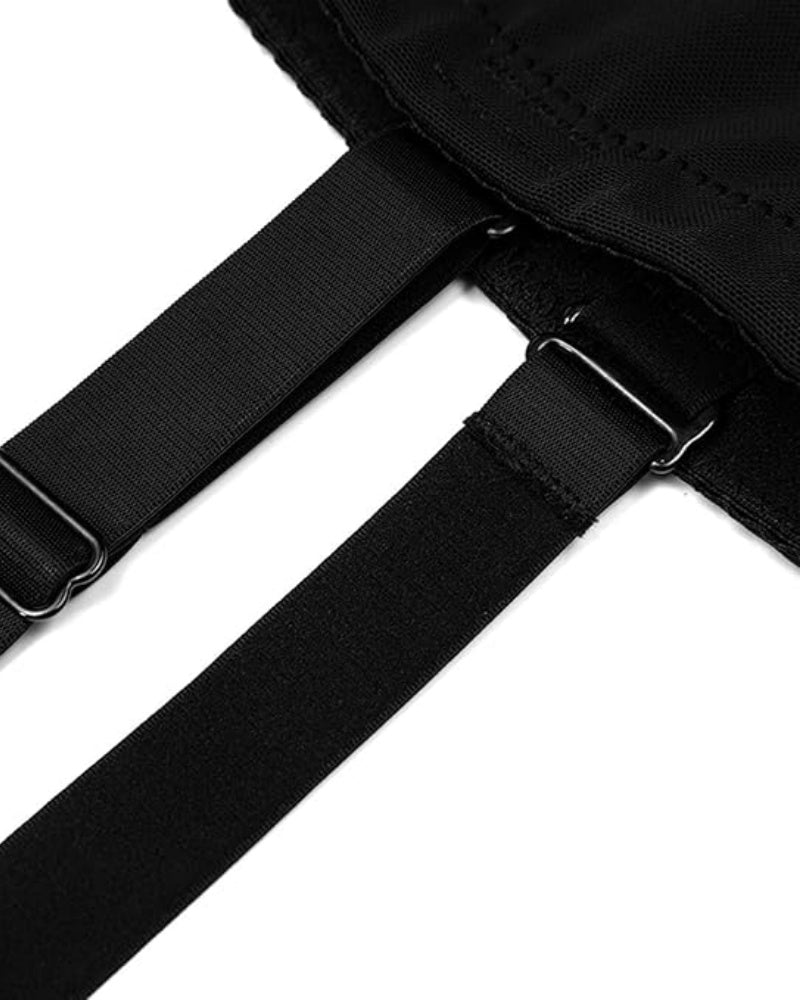 Sexy Spitzen Shapewear Bodys für Frauen Bauchkontrolle Offene Brust mit Trägern