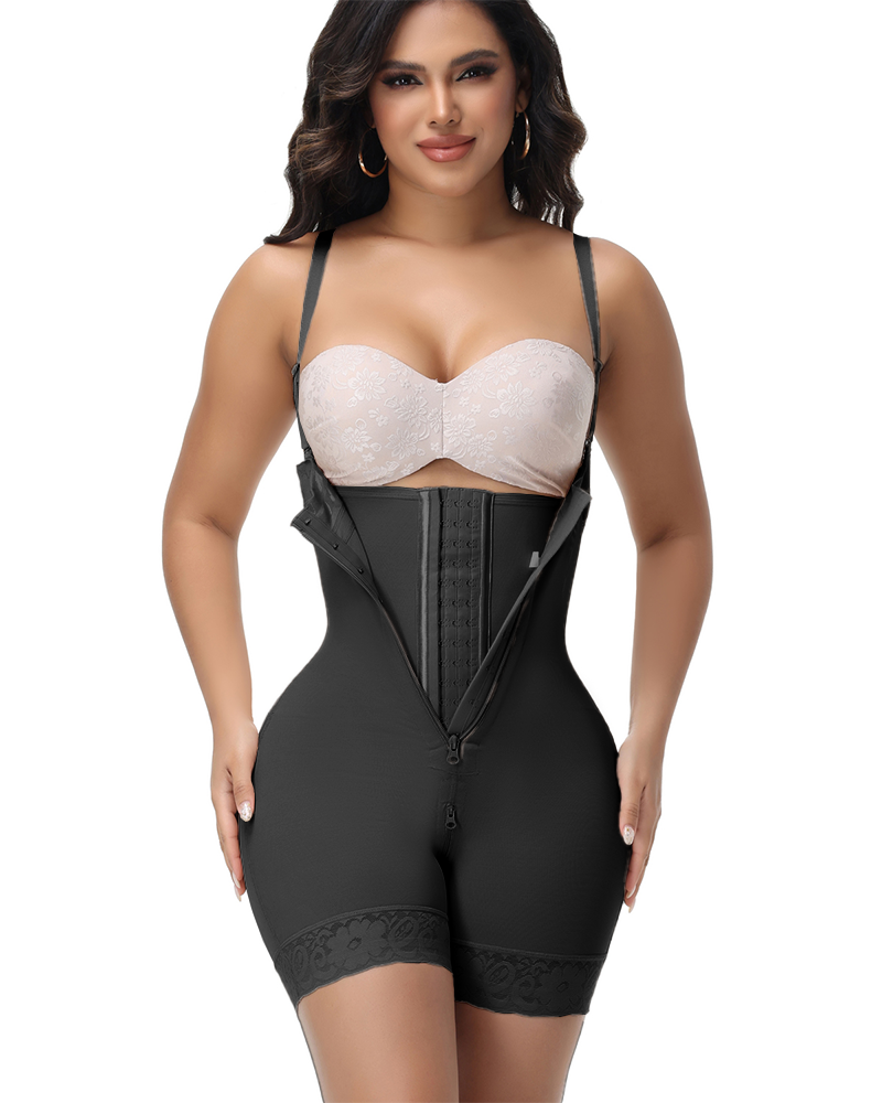 Shapshe® Fajas Sanduhr Shaping Shorts mit Doppelkompression und Reißverschluss